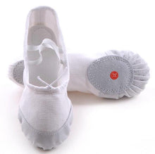 Load image into Gallery viewer, Ballet Ballerina Leather Top Shoe Gymnastics Canvas Dance Shoes
