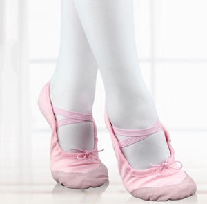 Ballet Ballerina Leather Top Shoe Gymnastics Canvas Dance Shoes