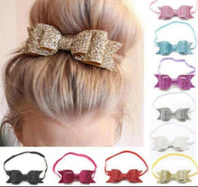 Load image into Gallery viewer, 5pcs Ballet Glitters Small Ribbon Hair Tie Babies Girls