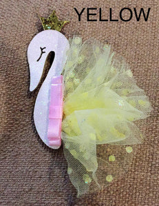 2pc Ballerina Hair clips Baby Girls Lace Swan Hair Buckle Hairpin Headdress