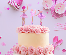 Load image into Gallery viewer, 3pcs Ballerina Girls Ballet Cake Topper