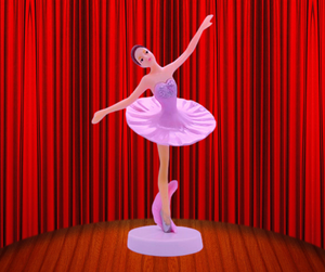 3pcs Ballerina Girls Ballet Cake Topper