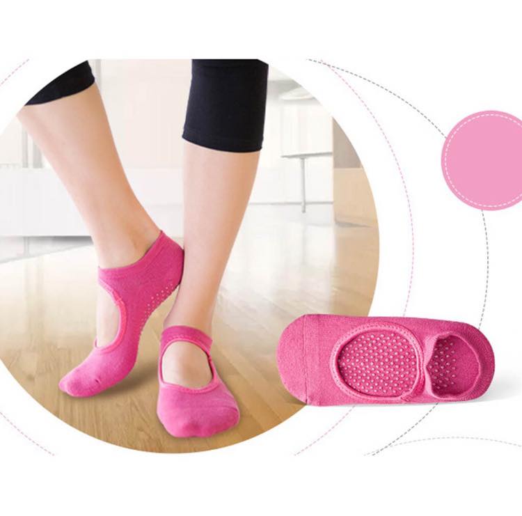 Women Non Slip Pilates Yoga Sock Breathable Ballet Dance Cotton