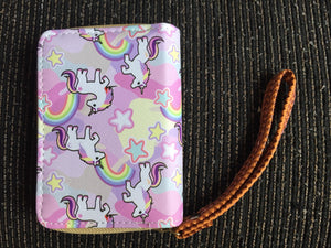 Ballet Flamingo Unicorn Leather Fashion Cute Wallet Tote (Medium) Wallet