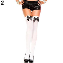 Load image into Gallery viewer, Women&#39;s High Stocking Lace Bow Thigh Over The Knee Sexy Socks