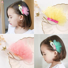 Load image into Gallery viewer, 2pc Ballerina Hair clips Baby Girls Lace Swan Hair Buckle Hairpin Headdress